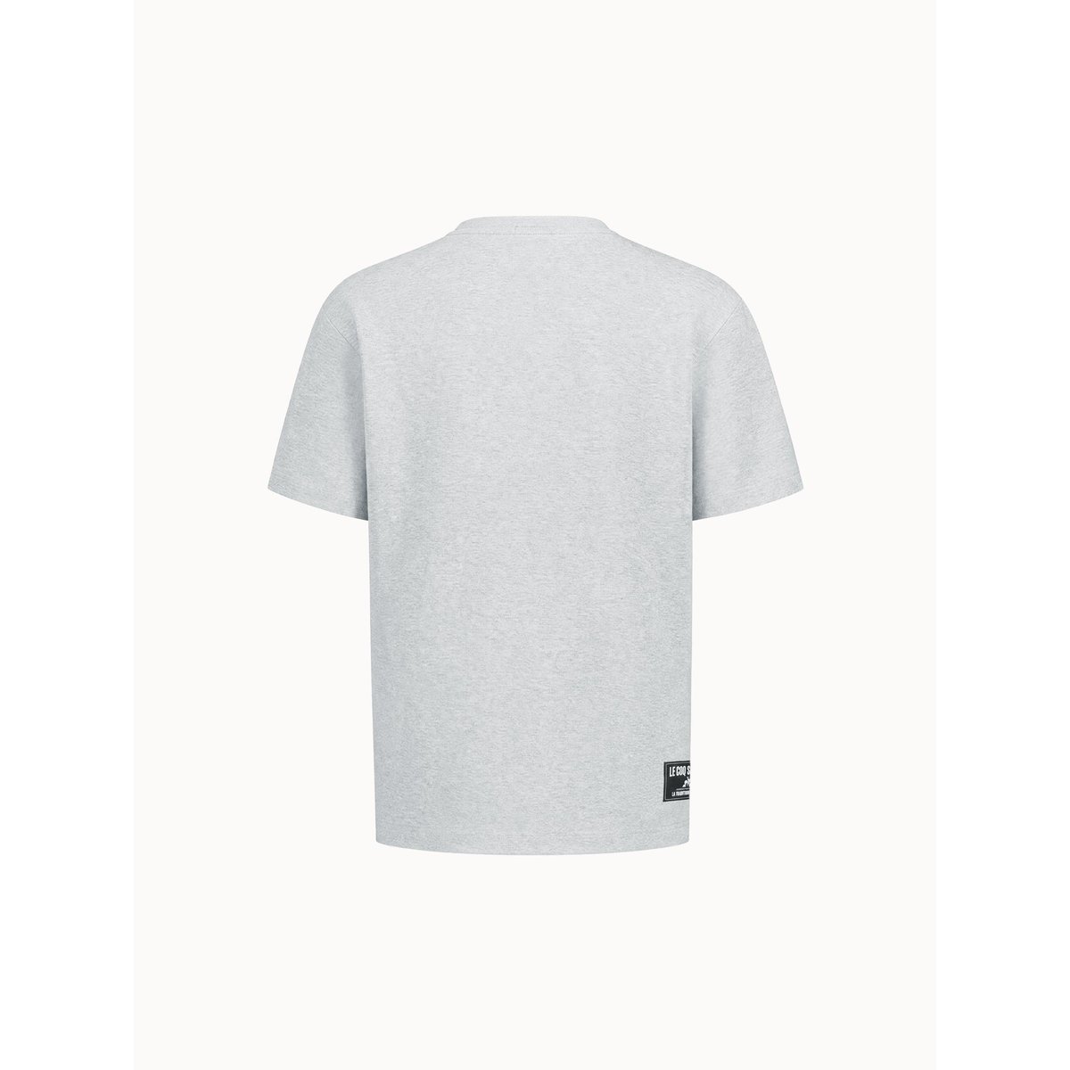 T-shirt boxy en molleton léger Contemporain gris chiné, LE COQ SPORTIF