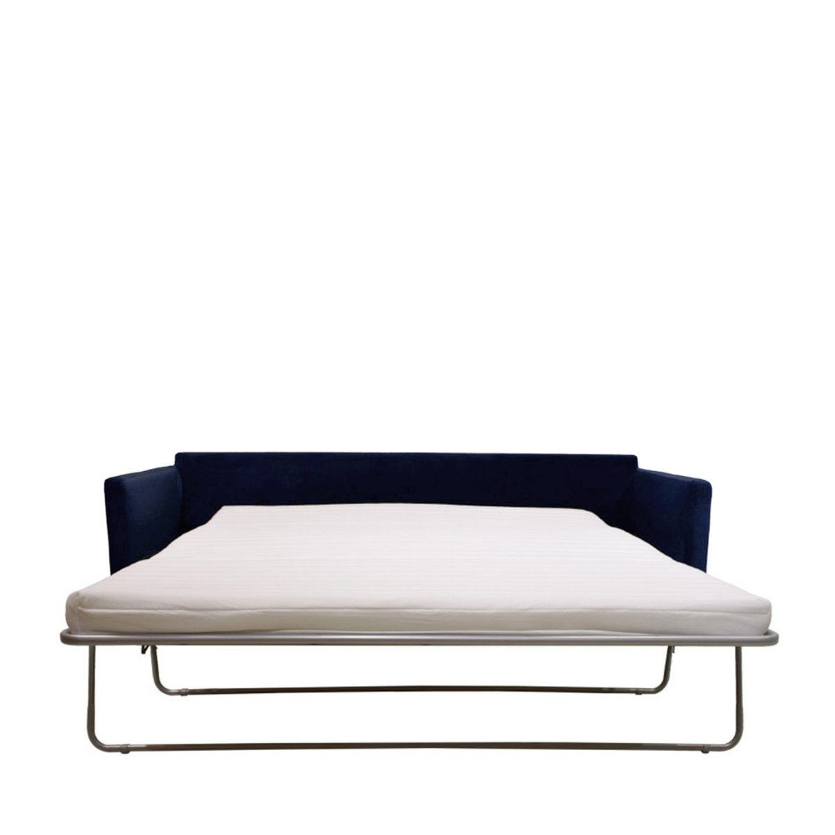Canapé convertible 3 places en velours pieds épingles noirs- VILLABON bleu marine, DRAWER
