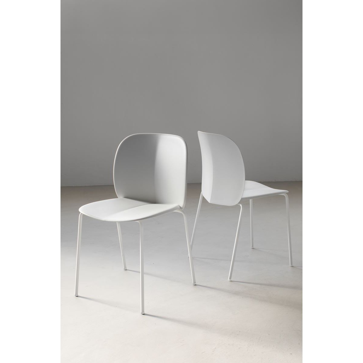 Chaise design empilable, MENTHA blanc, SCAB DESIGN
