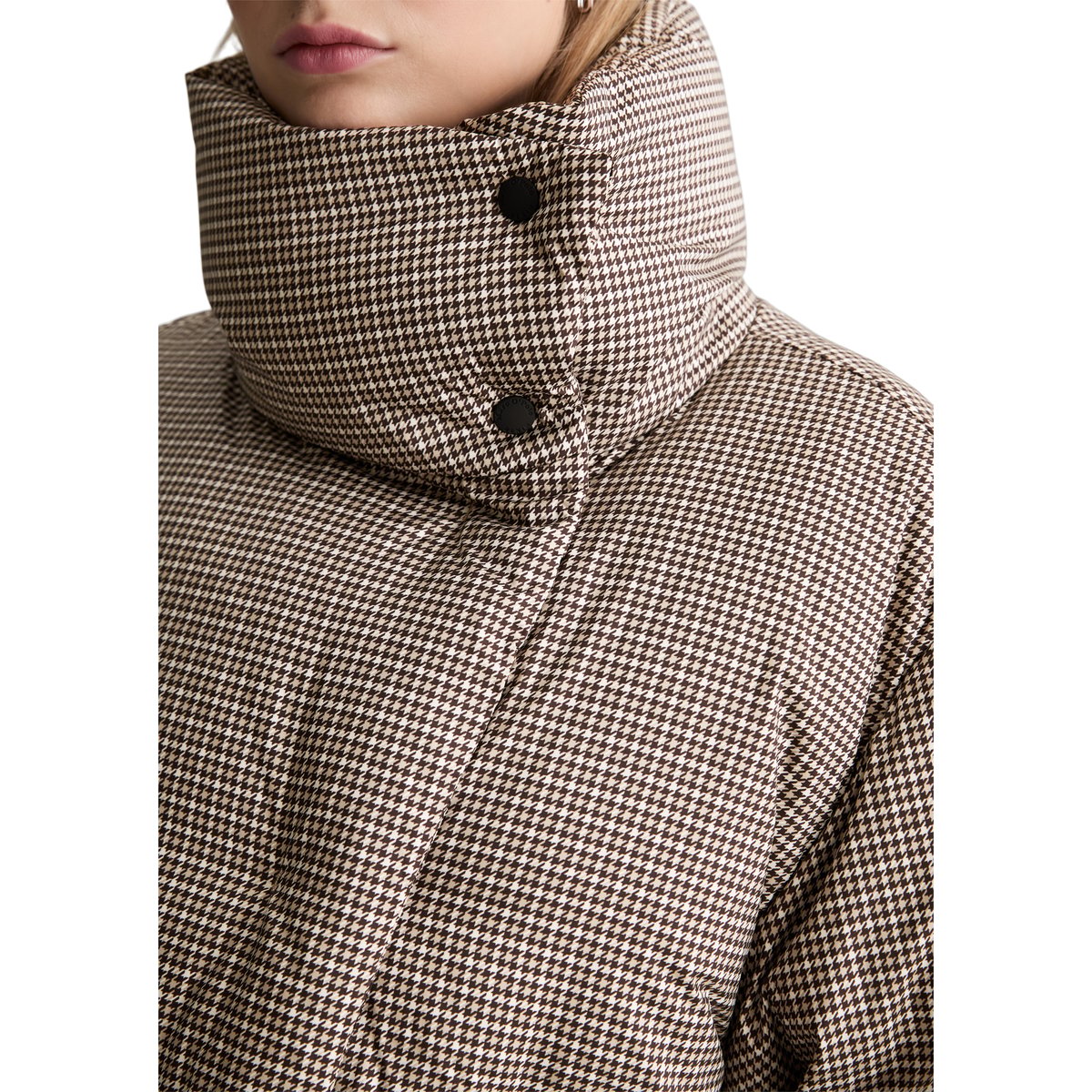 Veste matelassée à motifs, coupe classique avec une surface hydrofuge marron, MARC O’POLO DENIM