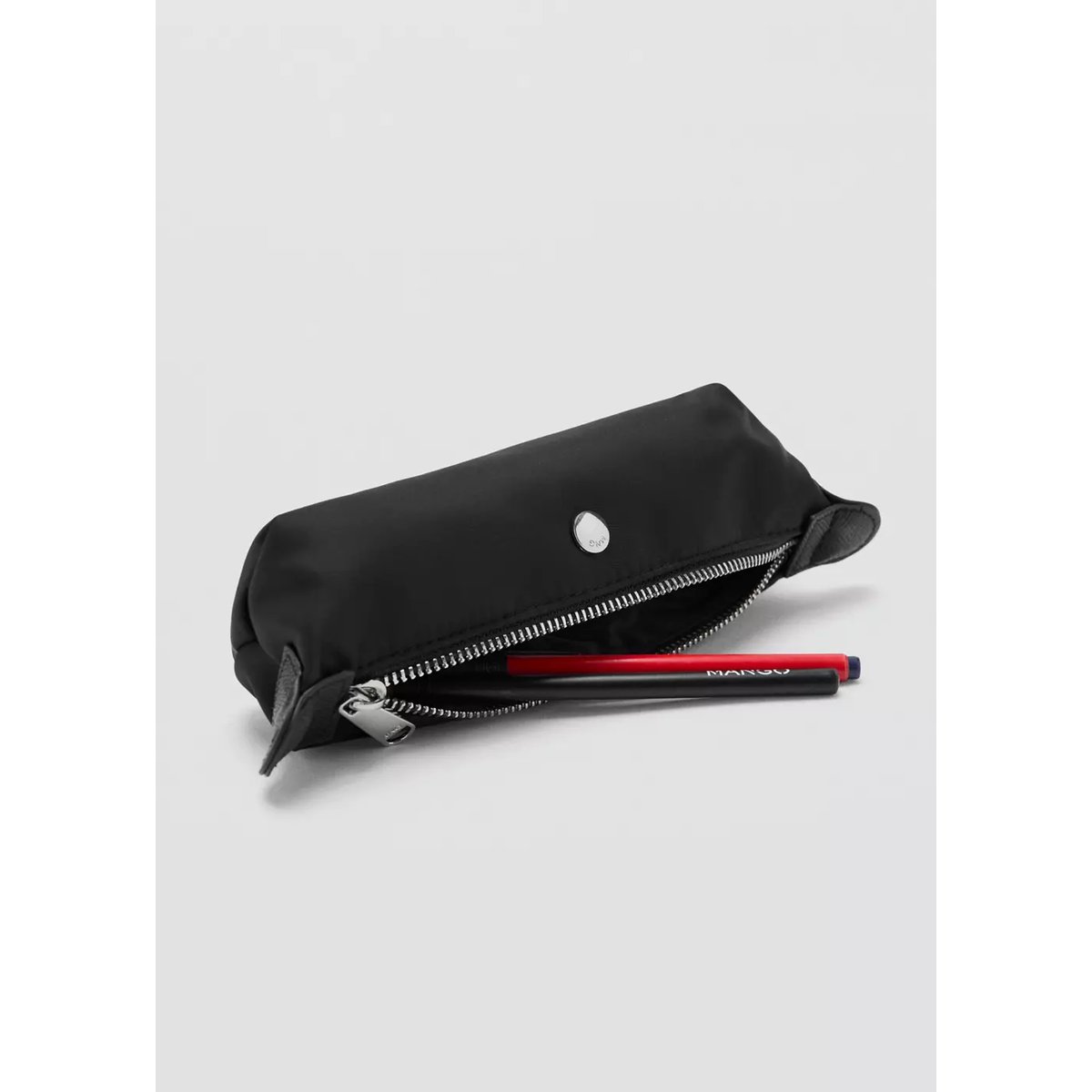 Trousse nylon fermeture Éclair noir, MANGO