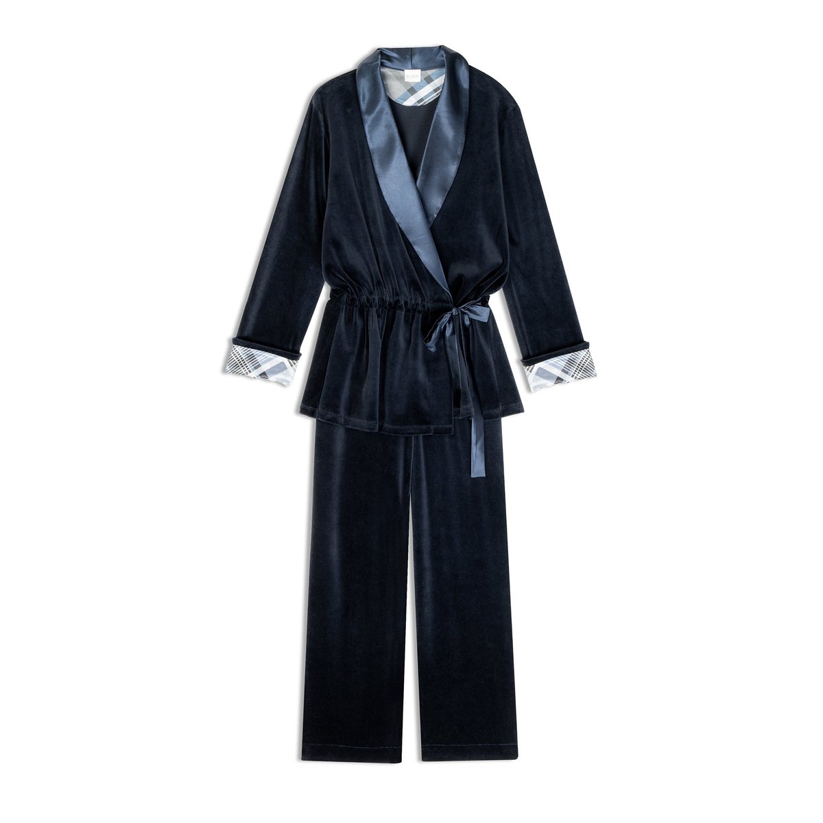 Ensemble homewear en velours BRADLEY 126 bleu, LE CHAT