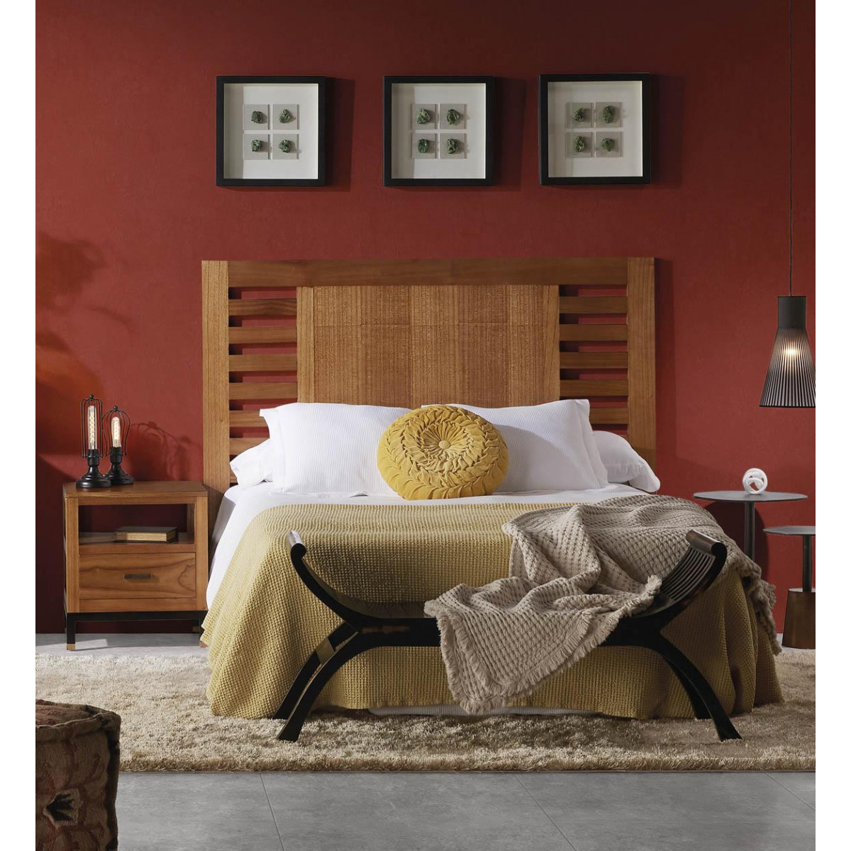 Tête de lit - XÉLINA marron, DECORATION D’AUTREFOIS