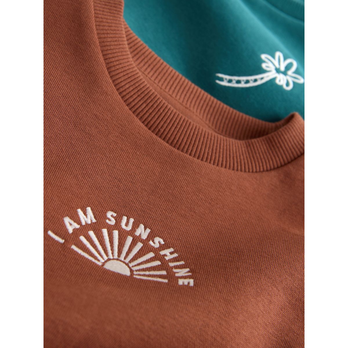 Ensemble sweat ras du cou et short, lot de 2 brun rouille et turquoise, NEXT