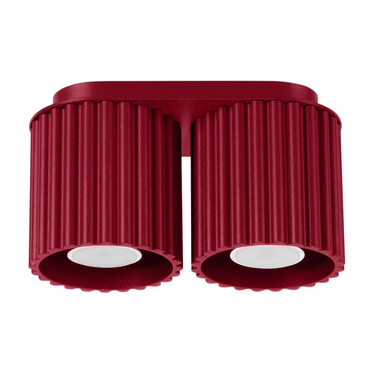 Plafonnier Aluminium Bourgogne GU10 2 Aura rouge, EDEN