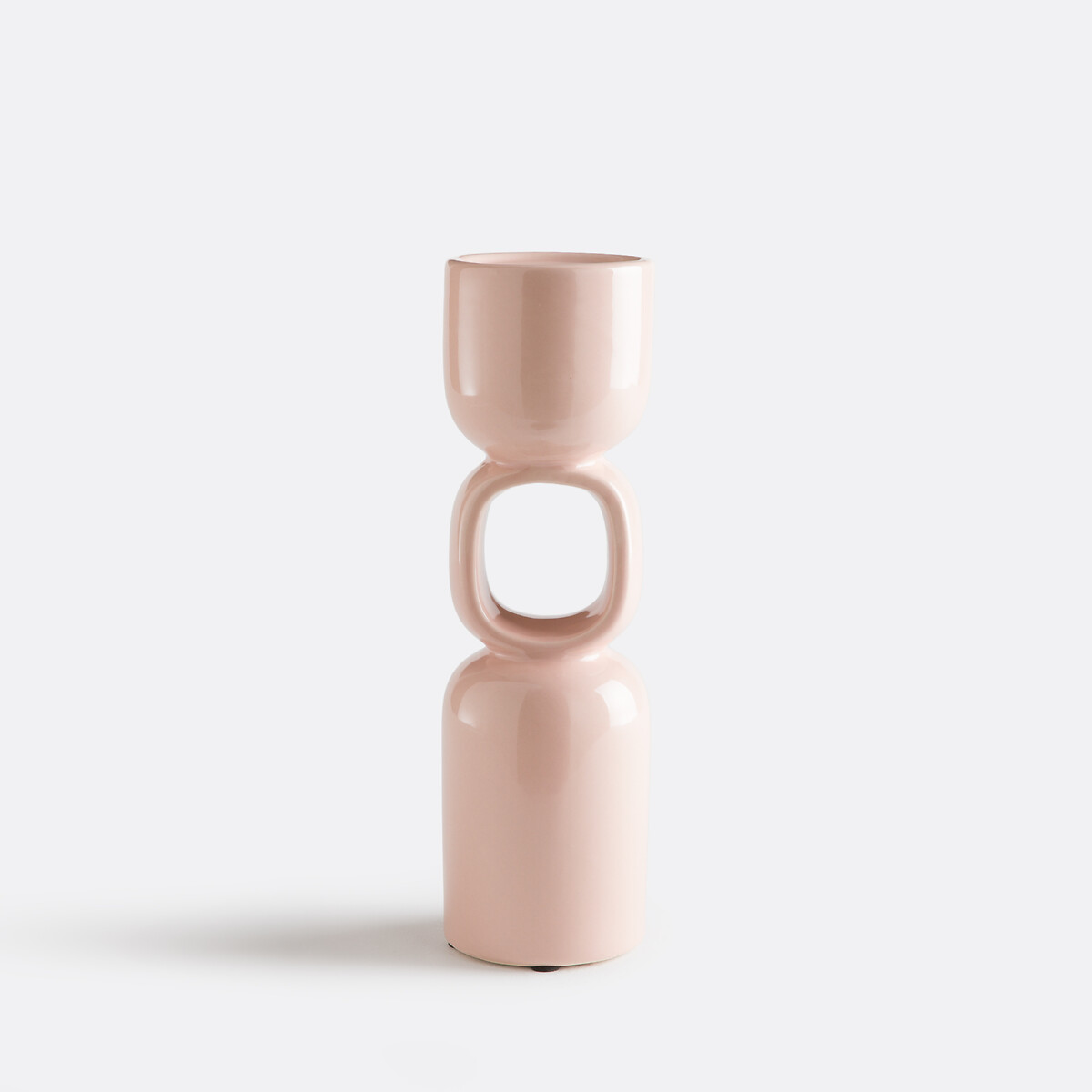 Candelabro escultórico de cerámica, altura de 31 cm, FOMEA beige rosa, LA REDOUTE INTERIEURS