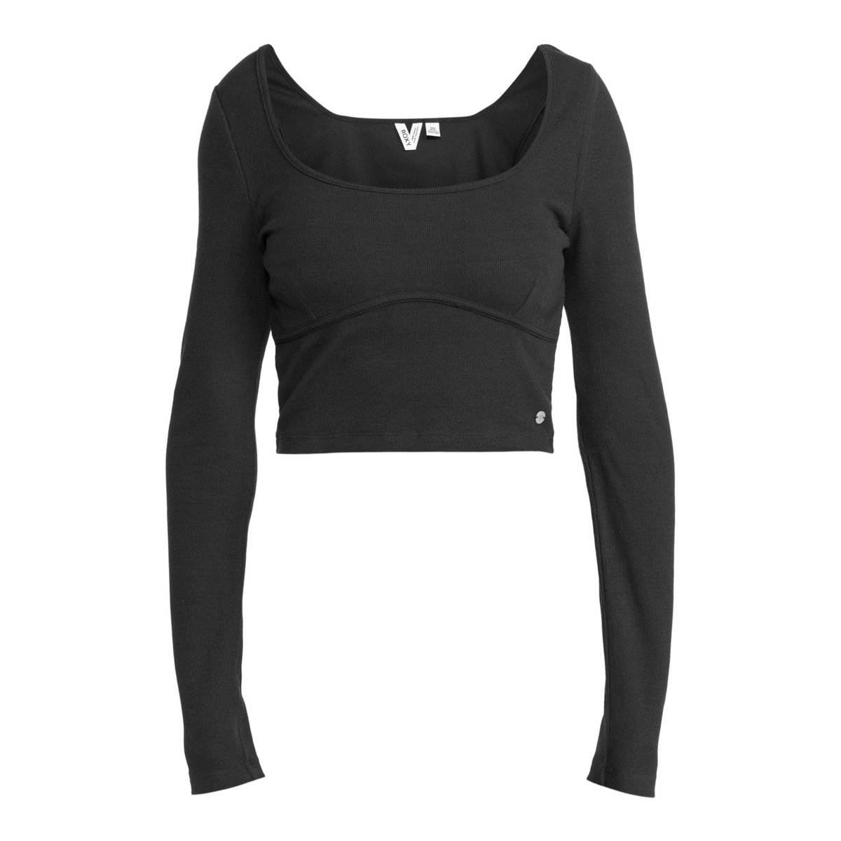 Crop top à manches longues PRETTY PLEASE. noir phantom, ROXY