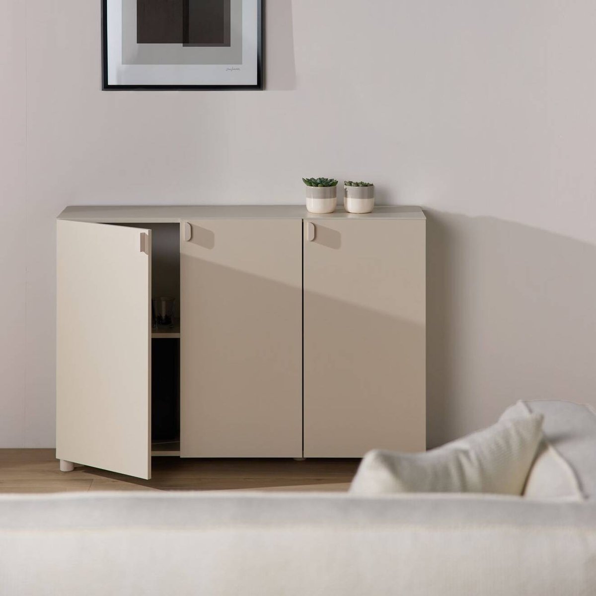 Buffet 3 portes - PALOMA beige, CAMIF