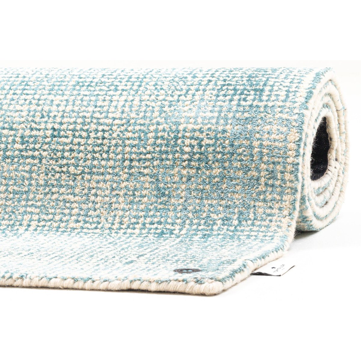 Tapis salon tufté viscose et laine - GROOVE turquoise, TOM TAILOR
