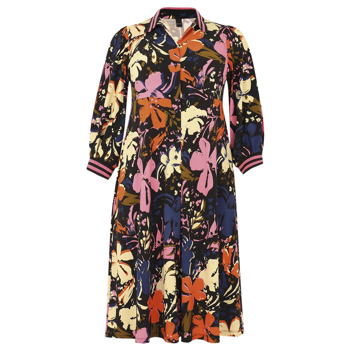 Robe détail de ruban embelli noir, YOEK