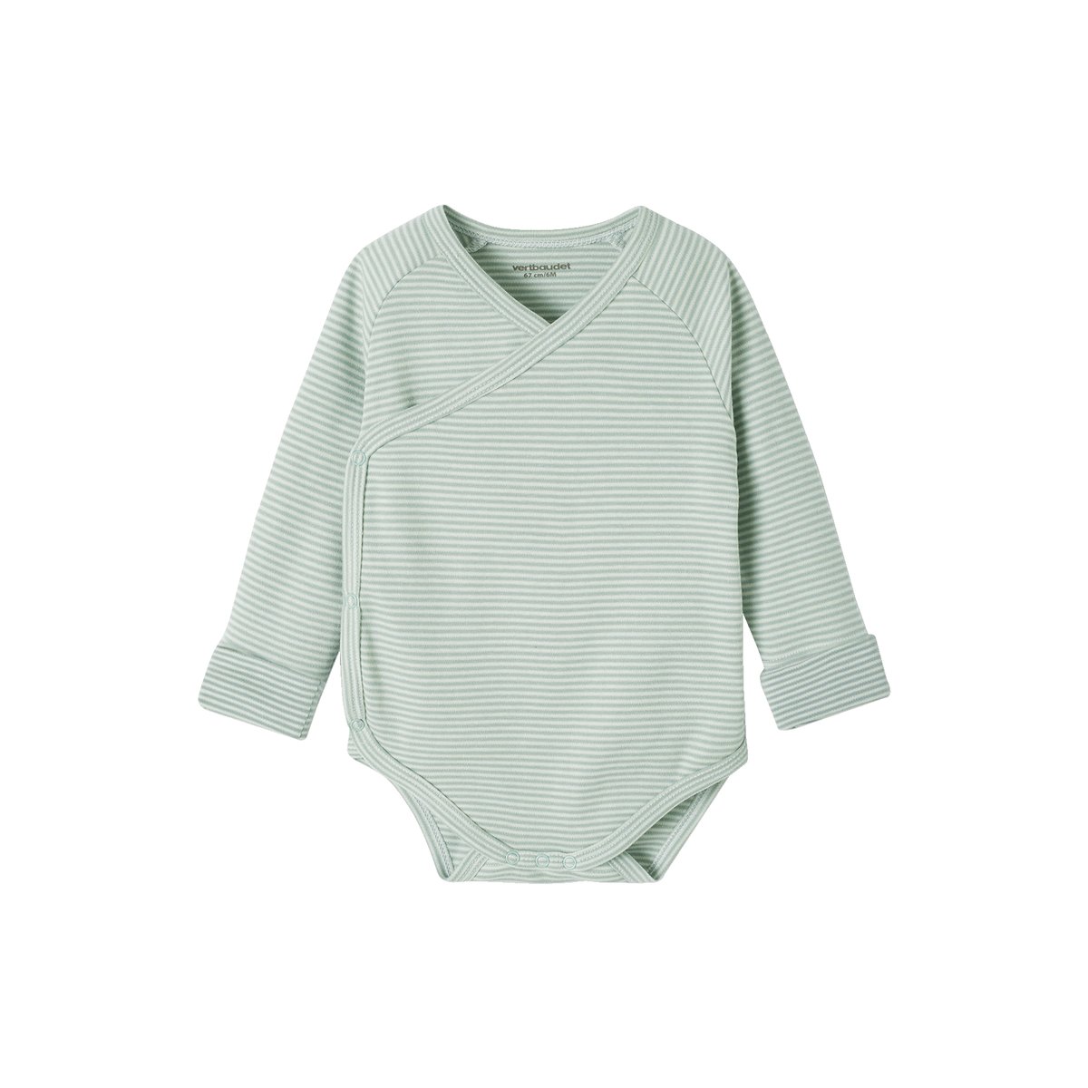 Lot de 5 bodies évolutif ouverture naissance bleu grisé, VERTBAUDET