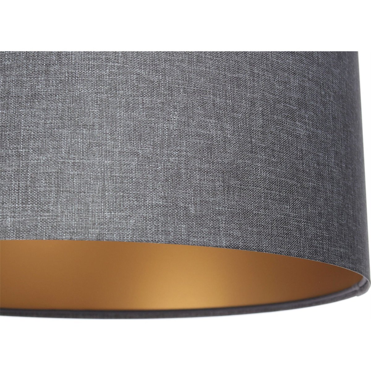 Suspension en tissu, MARENGO tissu graphite gris anthracite, intérieur doré, BPS KONCEPT