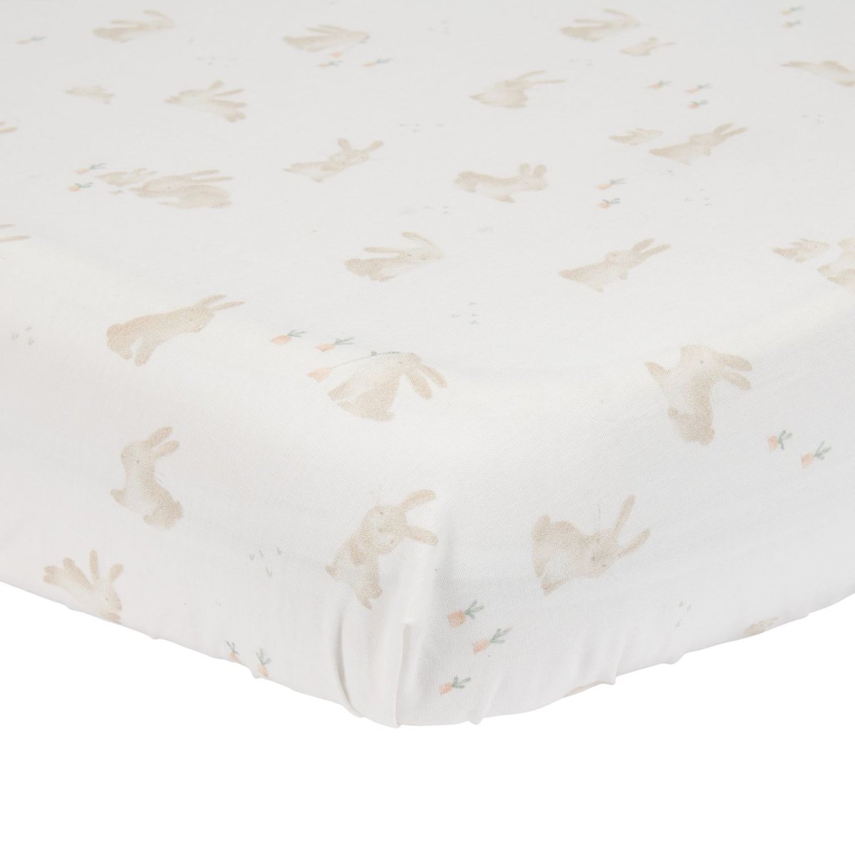Drap-housse ecru, marron, orange, LITTLE DUTCH