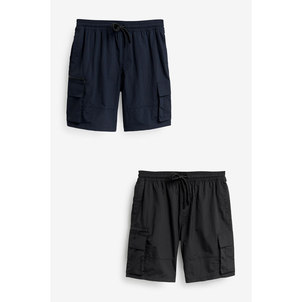 Short de bain style militaire, lot 2 noir/bleu marine, NEXT