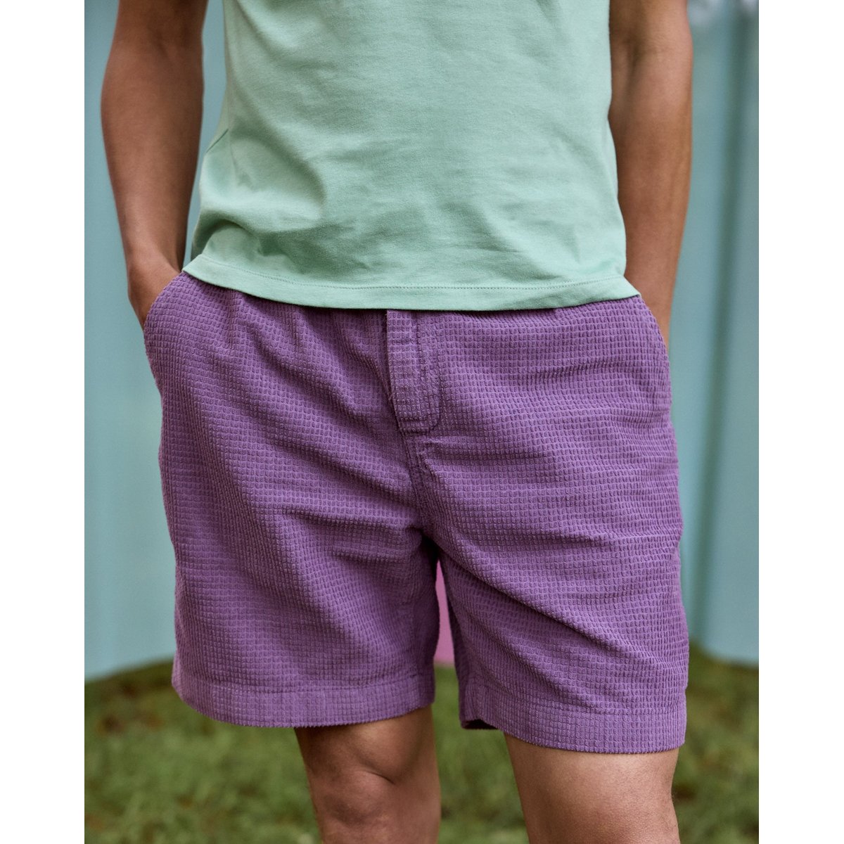 Short élastique CHEVRE violet, FAGUO