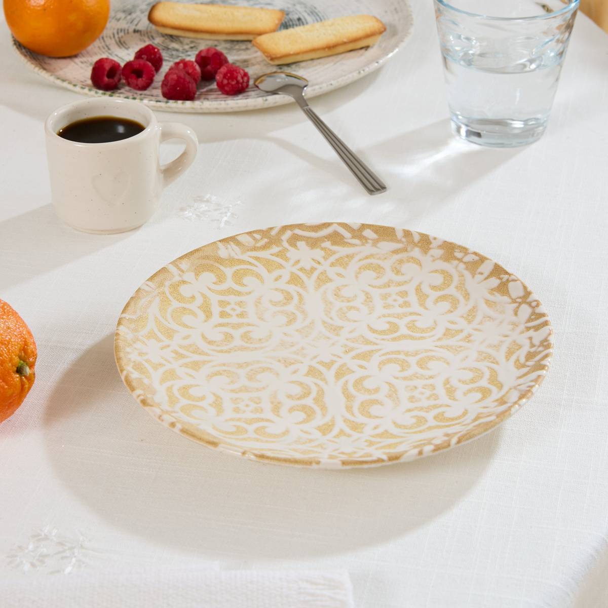 Assiette dessert D20cm ANNA creme, ATMOSPHERA