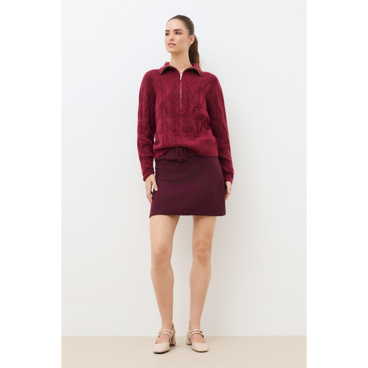 Pull droit col camionneur MTANNER bordeaux, CAROLL