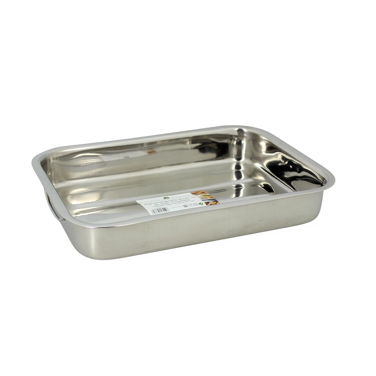 Plat à four 35x25 cm en acier inoxydable, HARRY inox, MENASTYL