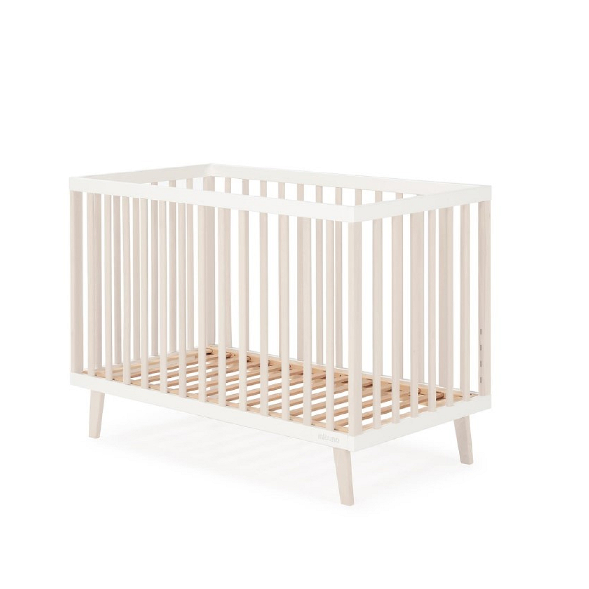 Lit Mencia 120x60 Blanc/Taupe couleur unique, MICUNA