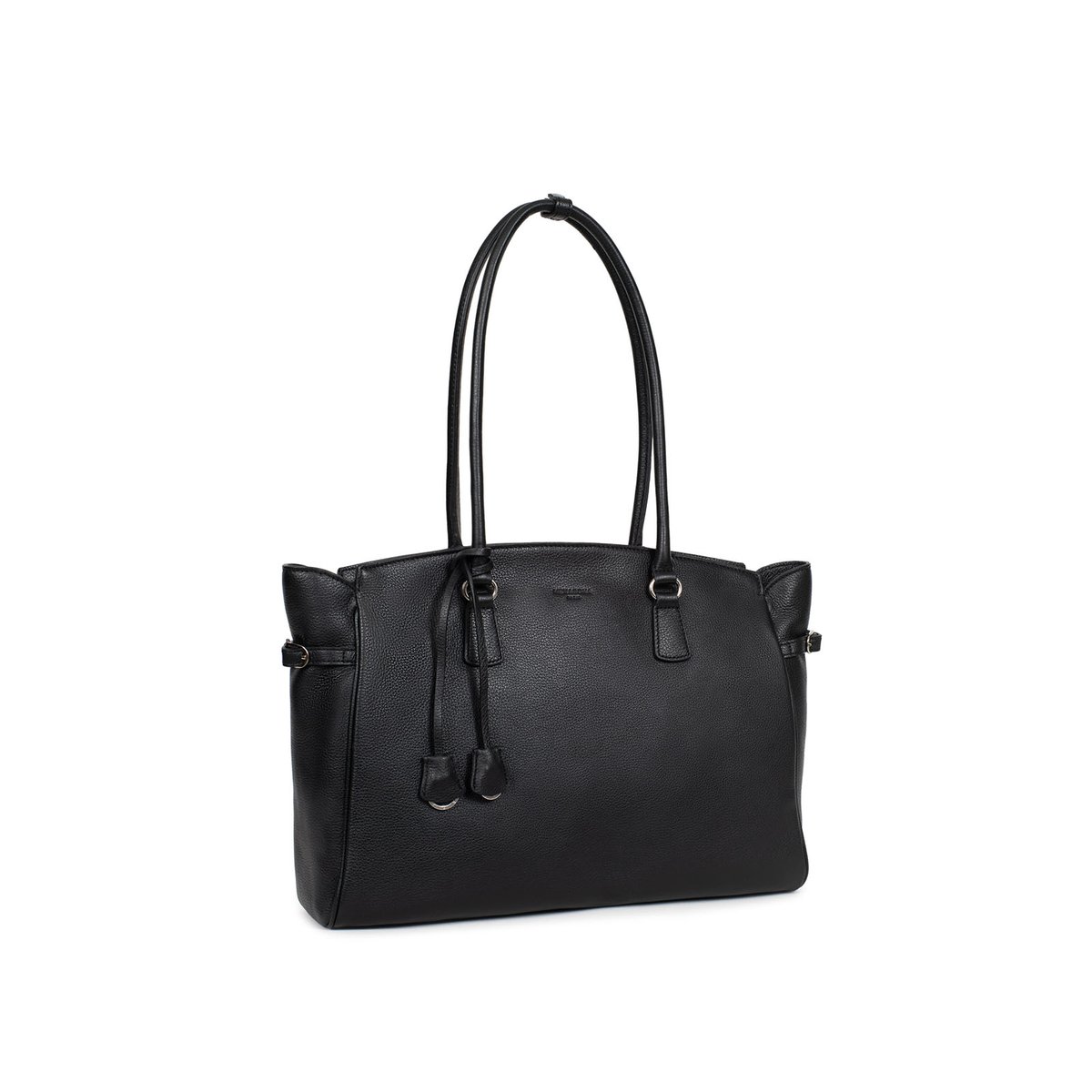Sac cabas porté épaule AURORE noir, HEXAGONA