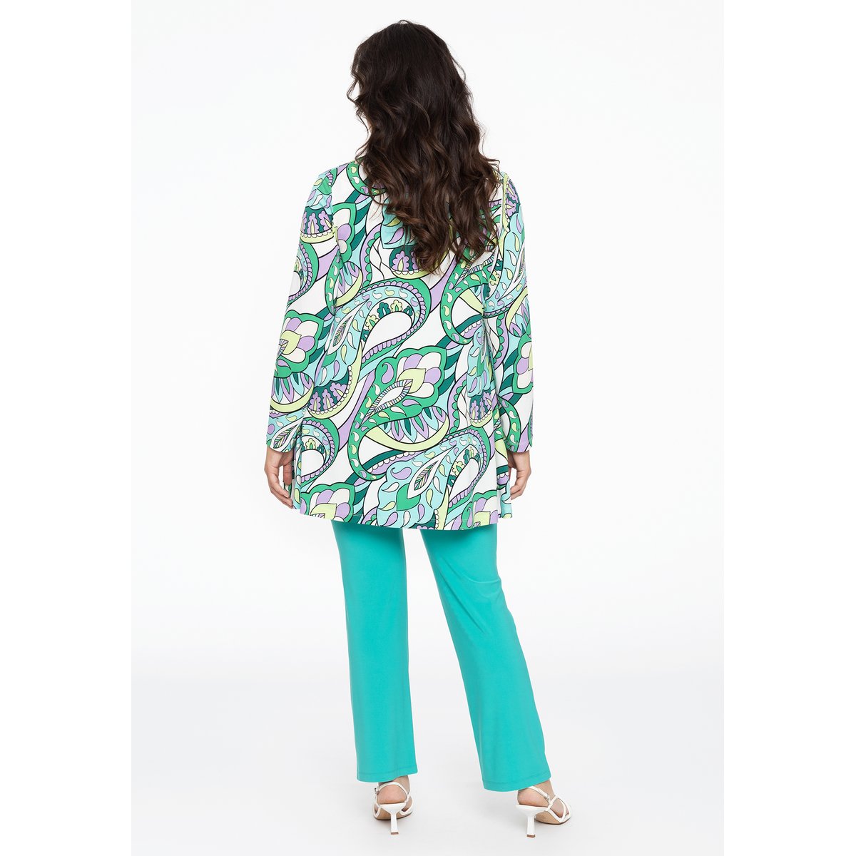 Gilet imprimée paisley blanc, YOEK