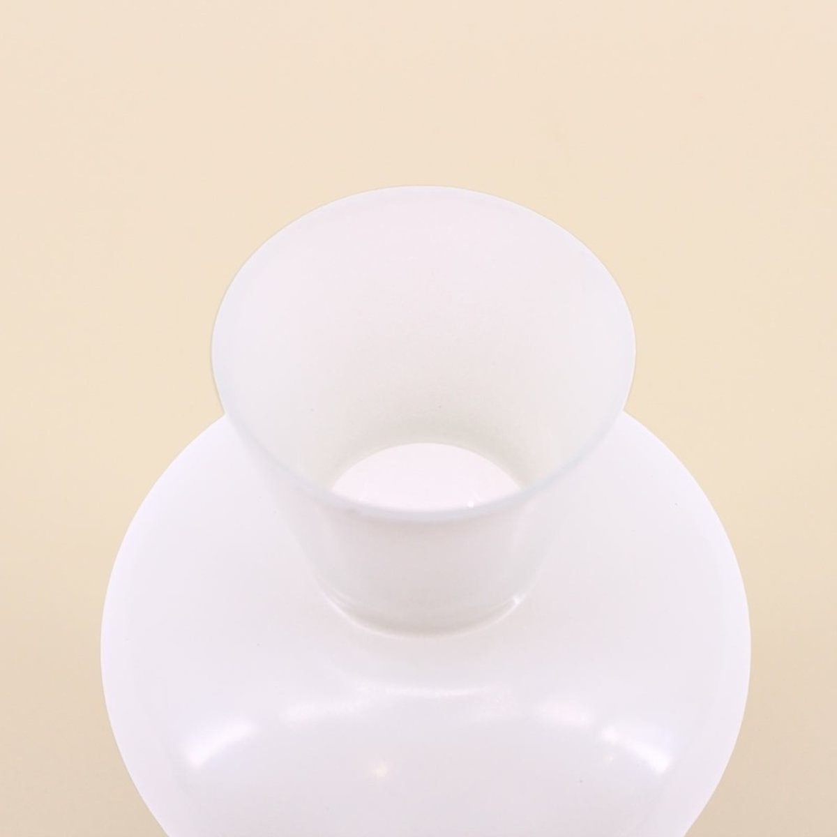 Vase boule en verre, H21cm blanc, DECOSTAR