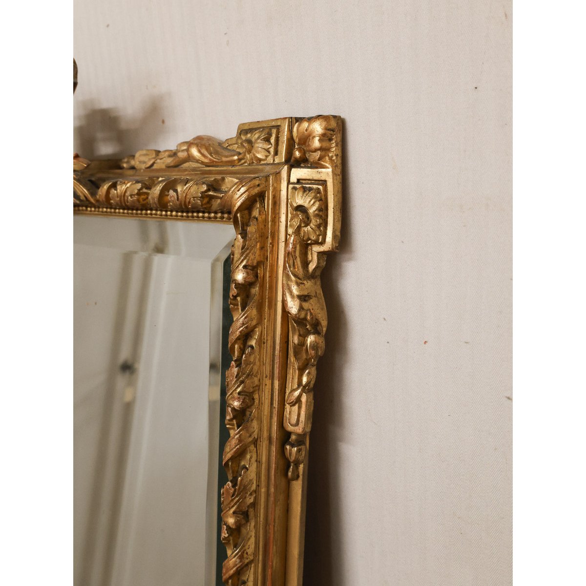 Miroir baroque en bois sculpté Georges N°1115 - Bon état doré, DEBONGOUT