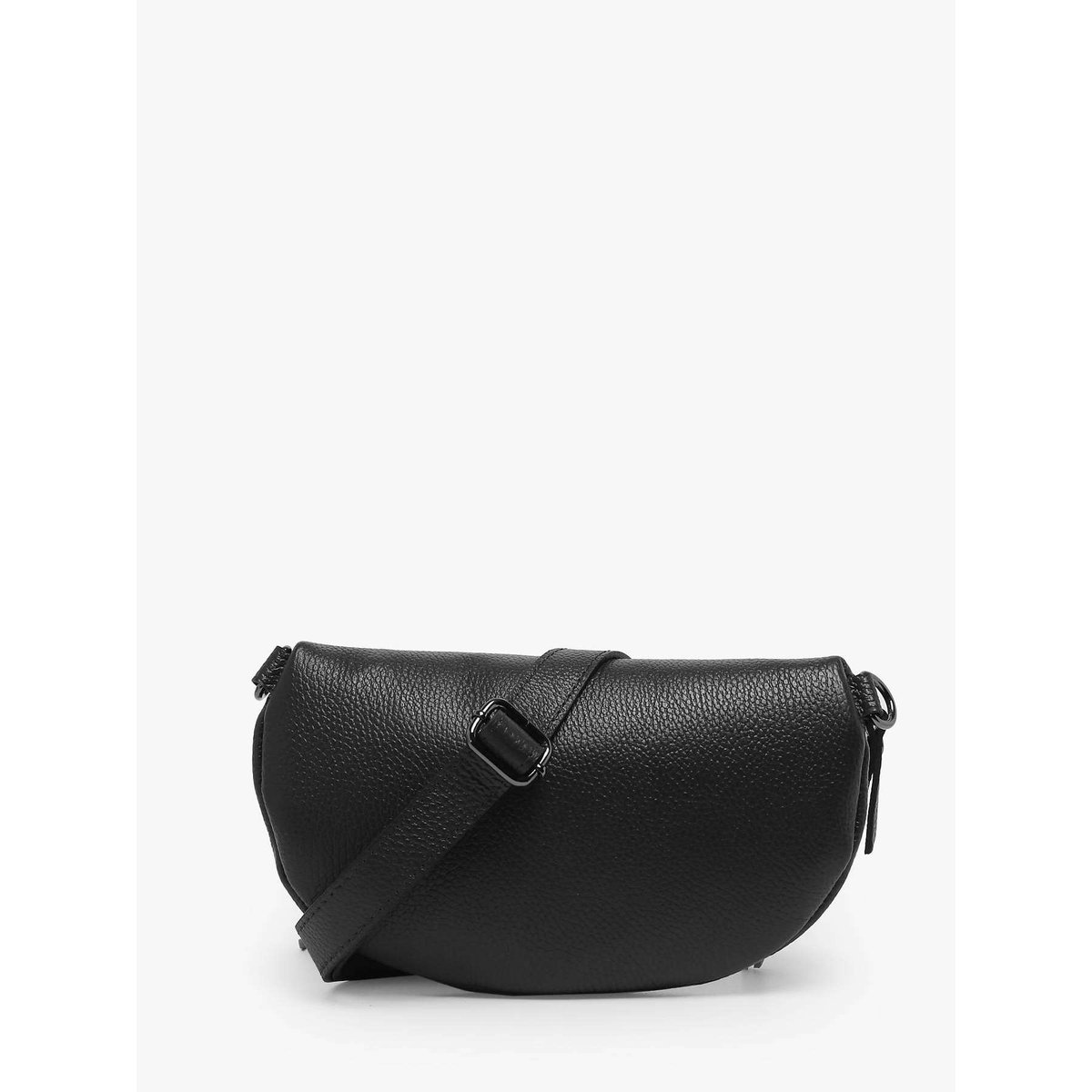 Sac banane Caviar cuir nero, MILANO