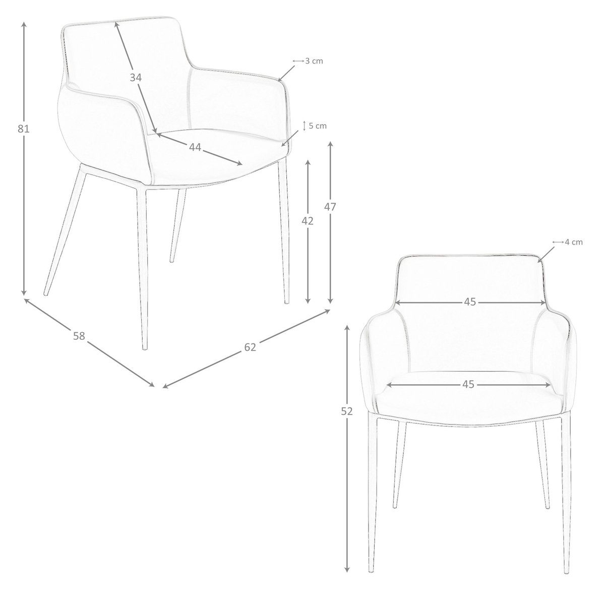 Chaise similicuir marron | noir, ANGEL CERDA