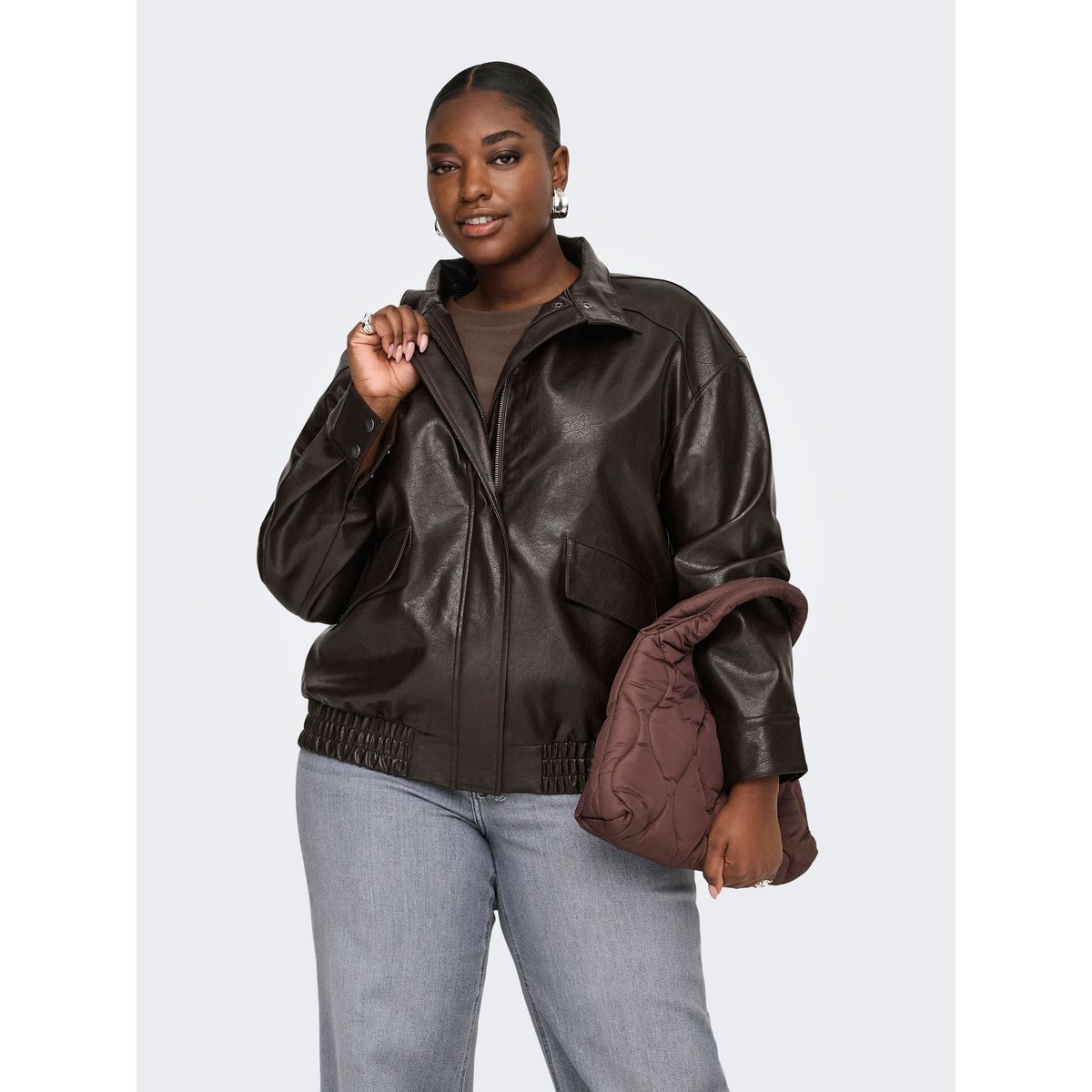 Veste Bomber chocolate torte, ONLY CARMAKOMA