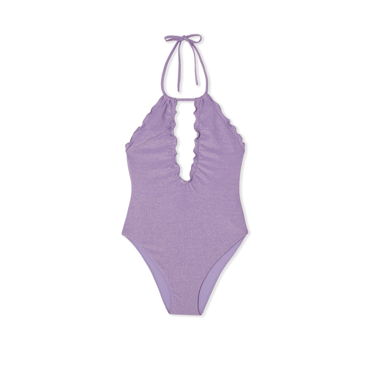 Maillot de bain 1 pièce pailleté BALLOTA lilas, ETAM