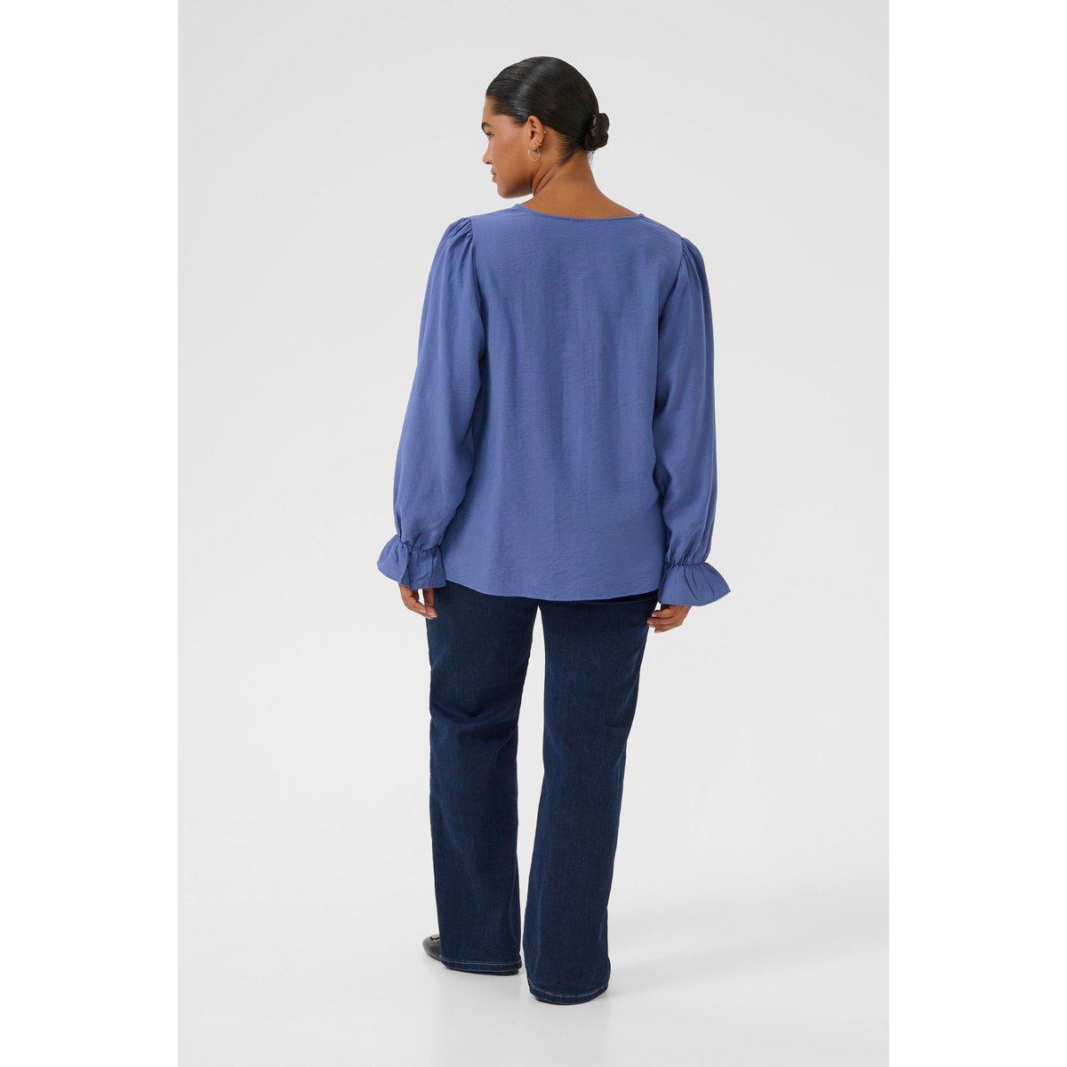 Blouse à manches longues bleu ensign blue, KAFFE CURVE