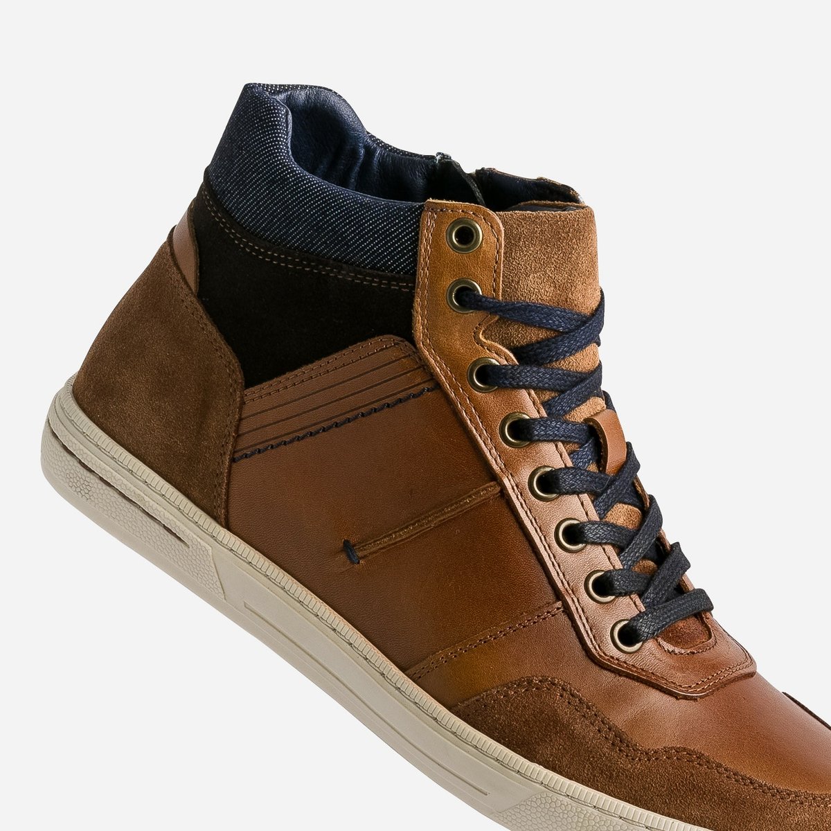 Basket en cuir DOMI cognac, ERAM