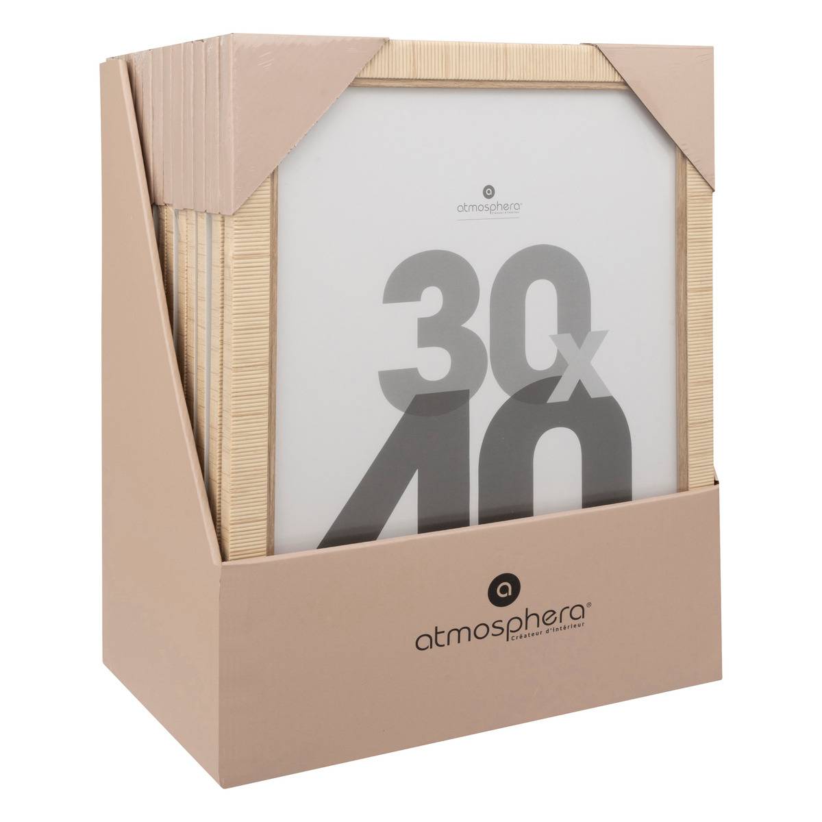Cadre photo 30x40 cm THEA beige, ATMOSPHERA