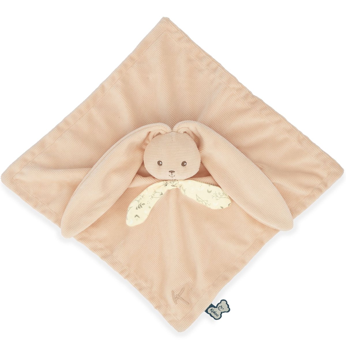 Doudou plat Lapinoo rose, blanc, KALOO