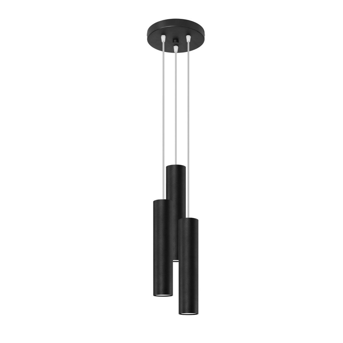 Suspension Acier Noir GU10 3 Lagos noir, EDEN