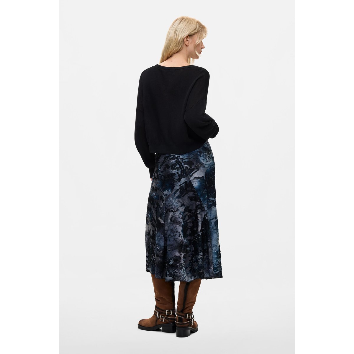 Robe à bretelles en maille bleu, DESIGUAL