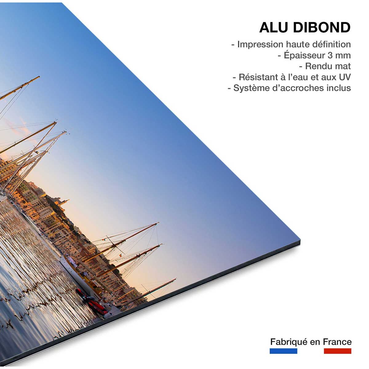 Tableau les pointus du vieux port tableau alu dibond, HEXOA