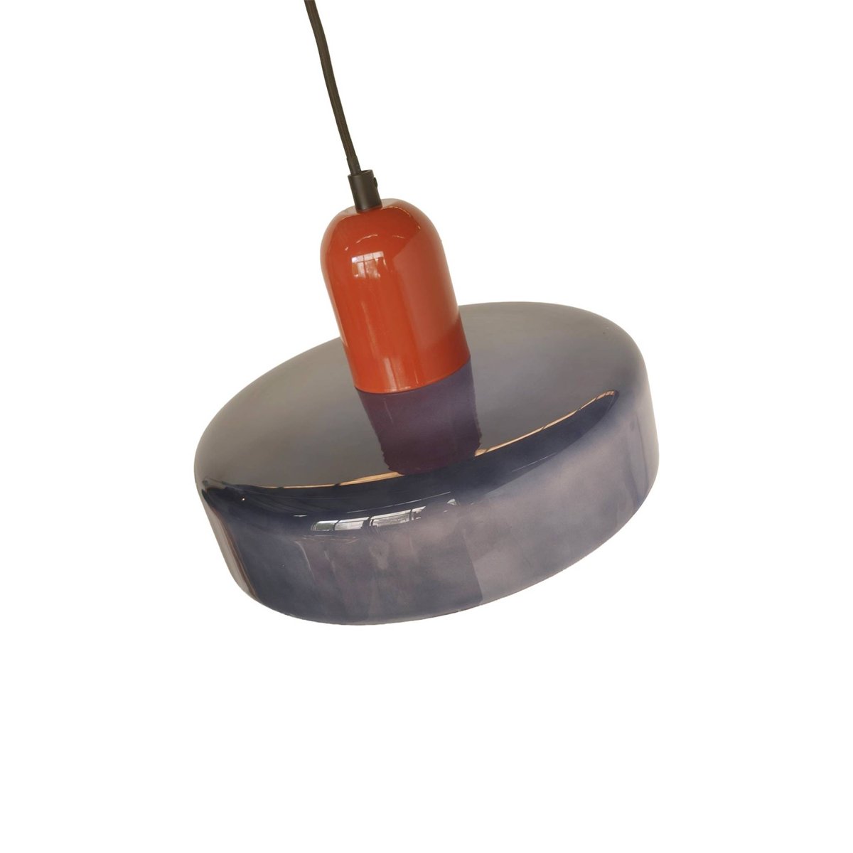 Suspension intérieur verre et métal Ø25cm CHARLES vert, SWEEEK