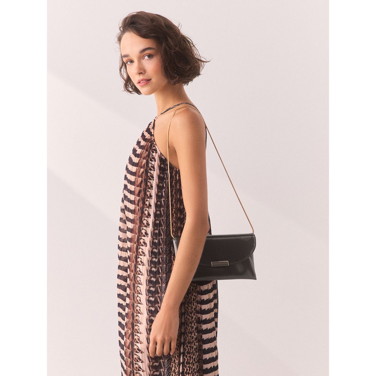 Pochette scintillante marron chocolat, NEXT