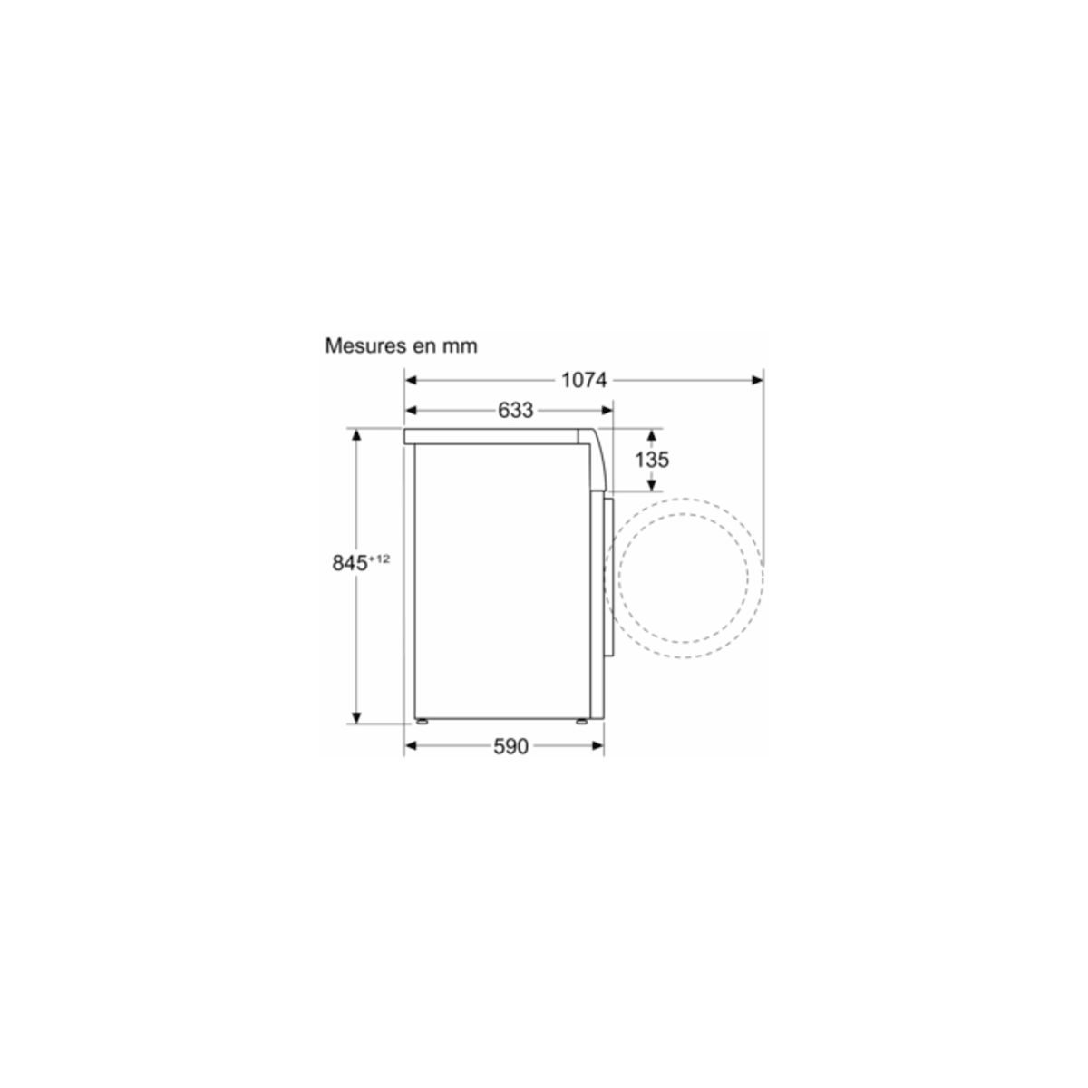 Lave linge hublot WGH2440SFR, SERENITY, Antitaches, Iron Assist, Série 6 couleur unique, BOSCH