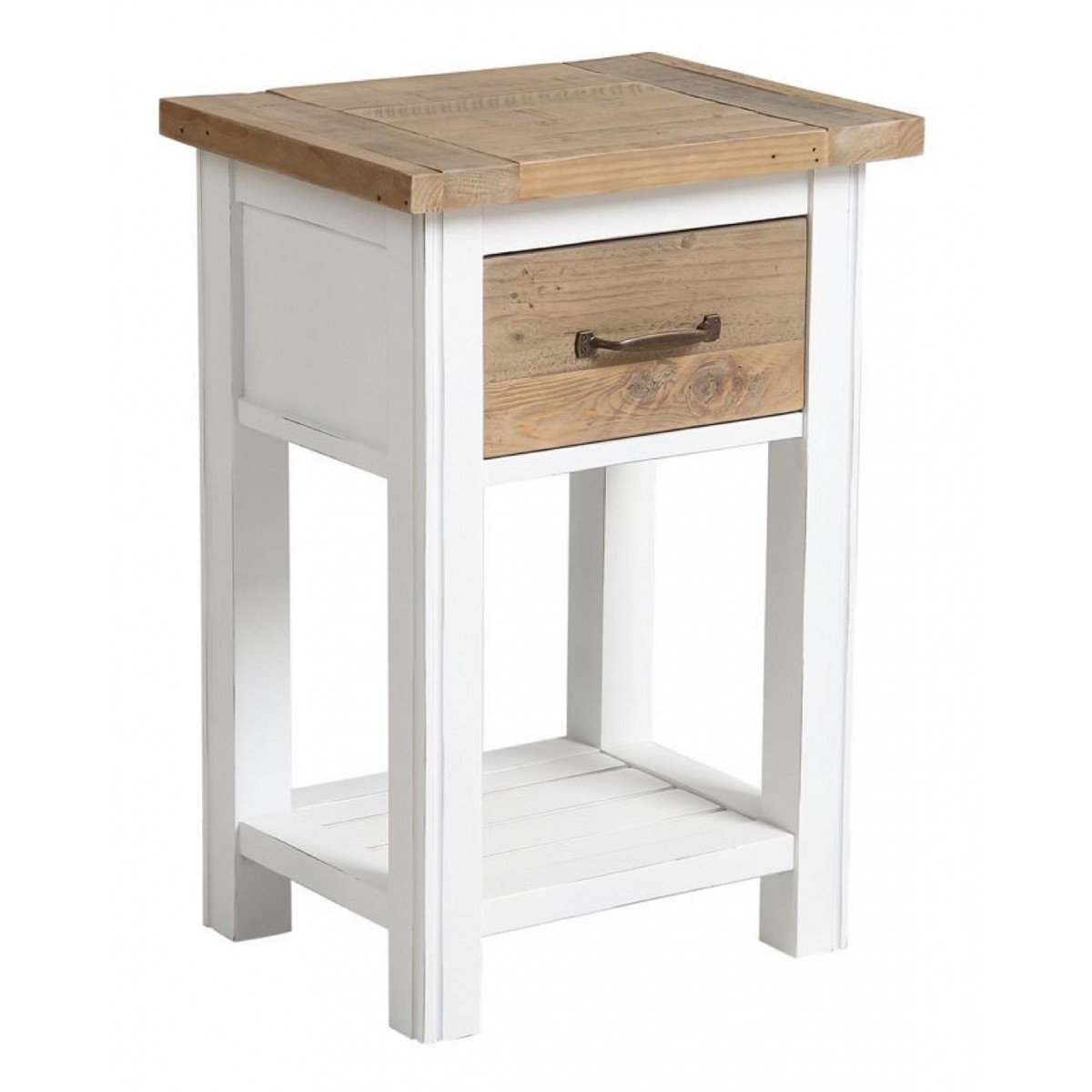 Table de chevet 1 tiroir - RIVAGES blanc, INTERIOR'S