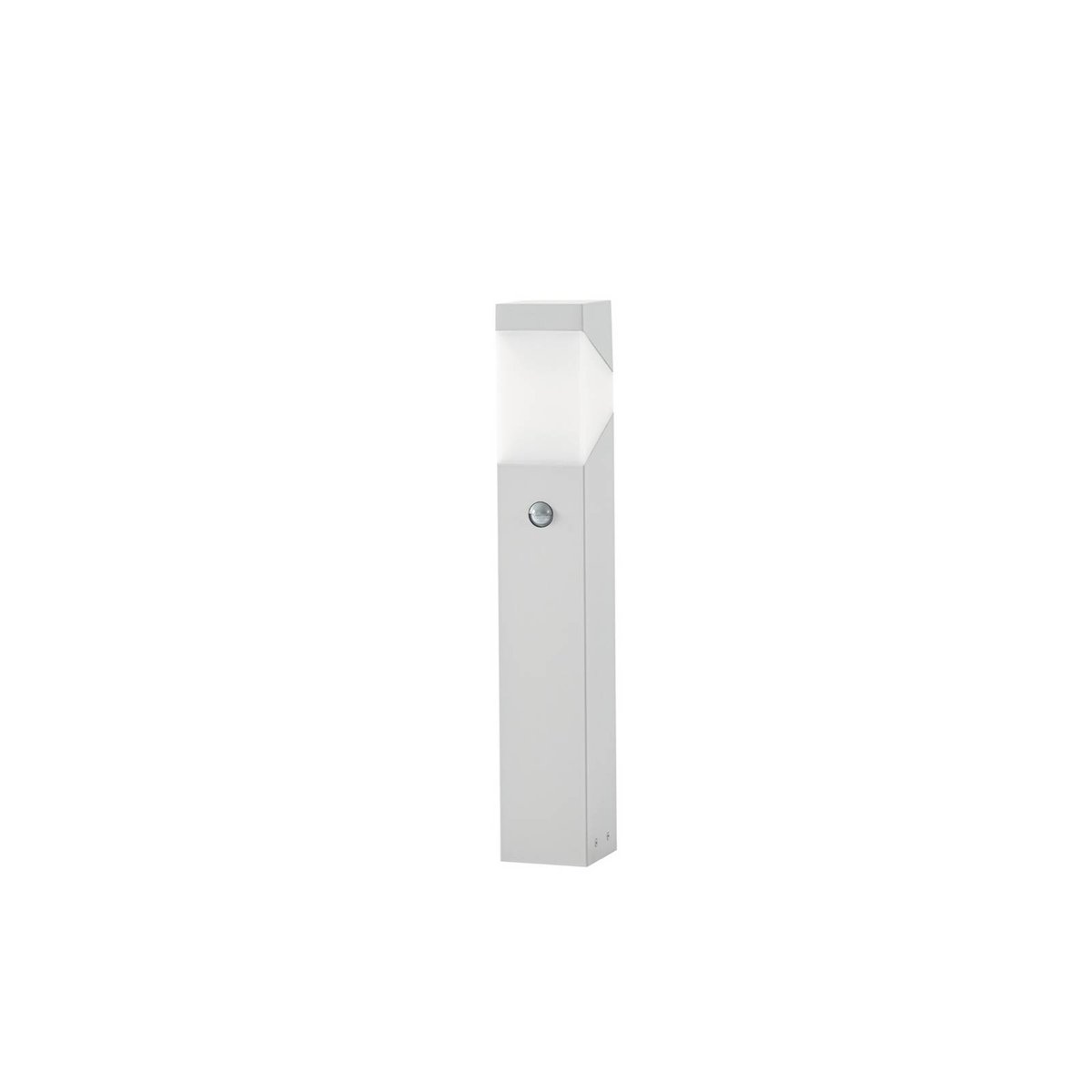 Luminaire extérieur en aluminium moderne gris clair, blanc opale, LUCANDE