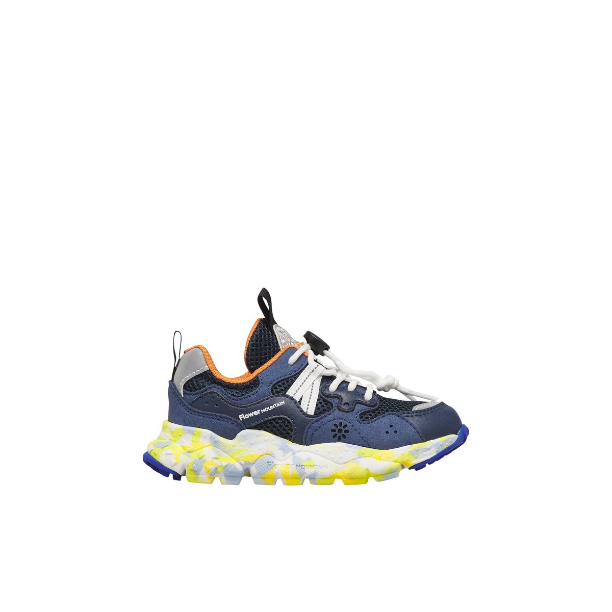 Sneakers en simili cuir et tissu technique YAMANO 3 JUNIOR. marine-, NATURINO