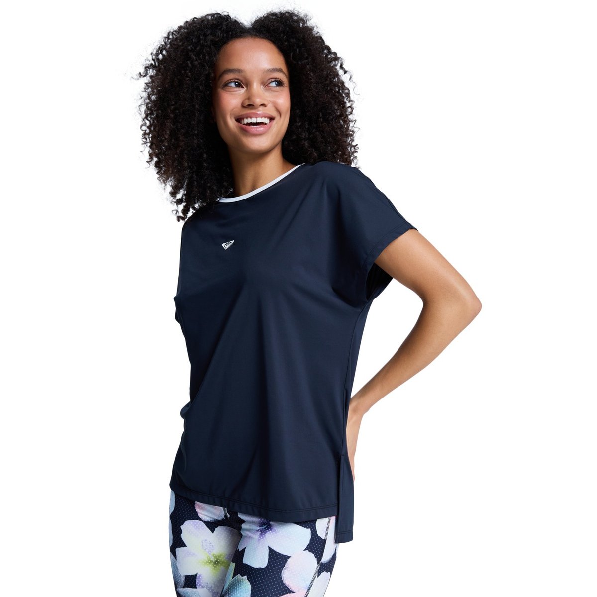 Haut de sport manches courtes MOVE FREE 2. noir anthracite, ROXY