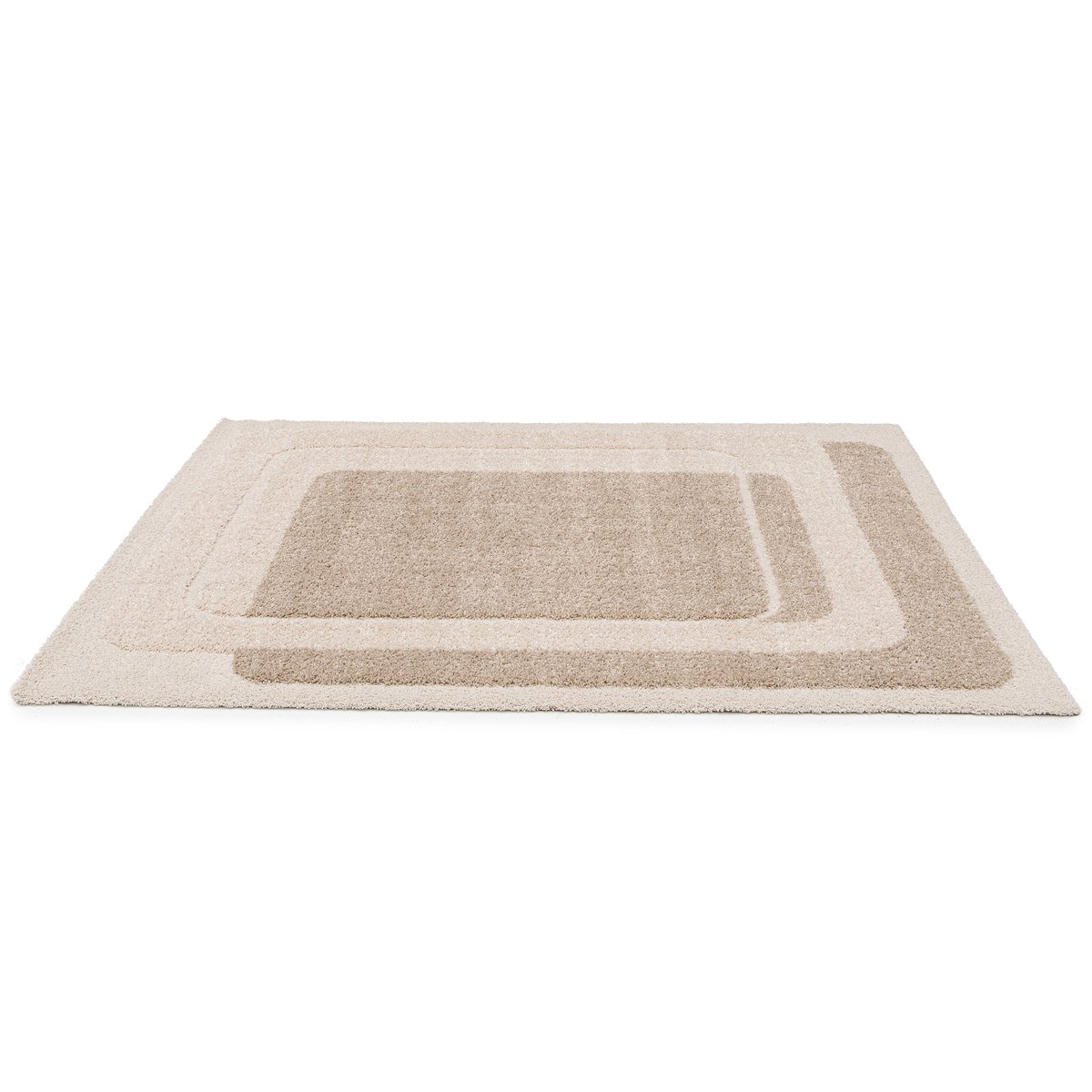Tapis design doux et épais MIREO beige sable, AFK LIVING