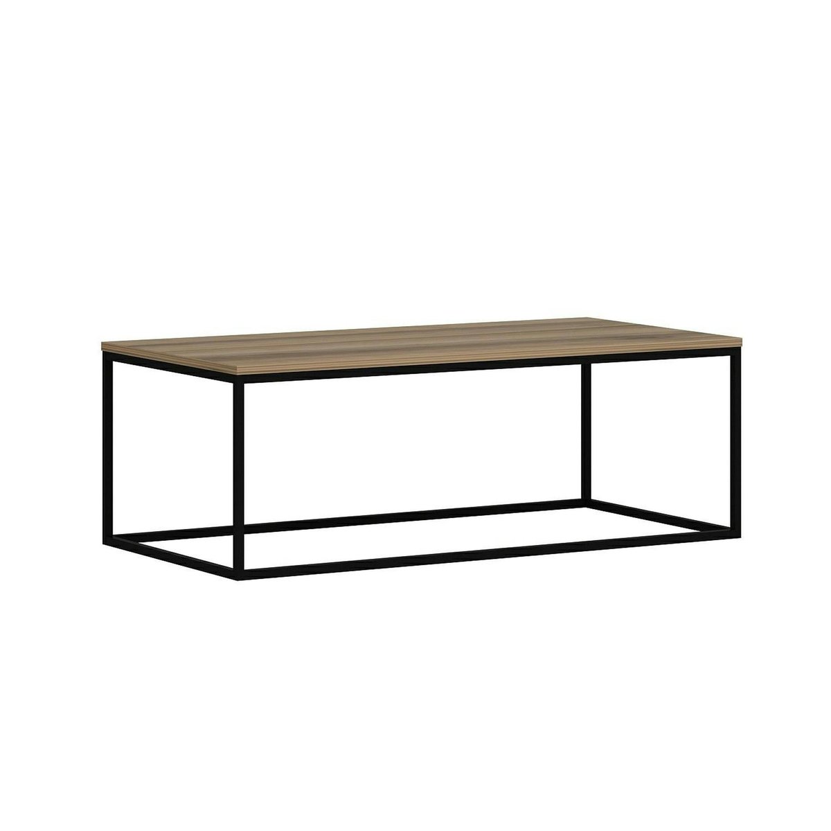 Table basse rectangulaire minimaliste effet noyer JENA bois naturel, PIER IMPORT