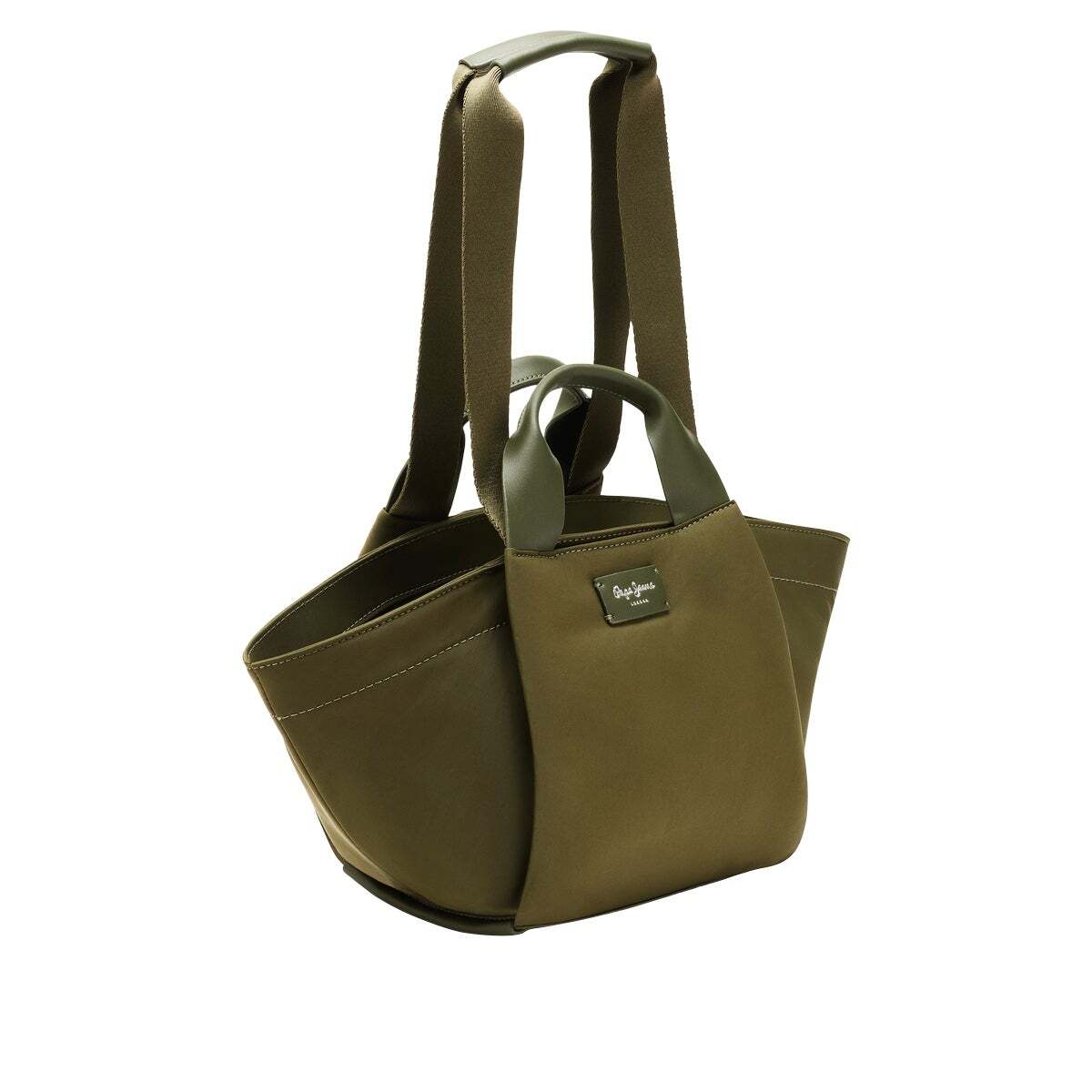 Sac Shopper Avec Fermeture Éclair vert safari, PEPE JEANS