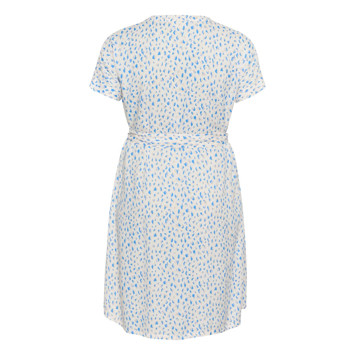 Dress blanc bleu graphique a pois, KAFFE CURVE