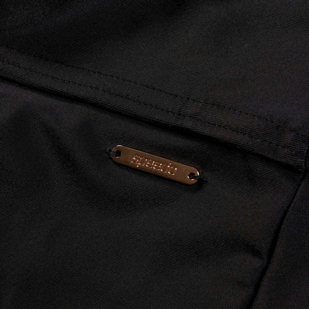 Maillot de bain 1 pièce uni avec bretelles fines amovibles à nouer motif/style logo noir, SPEEDO